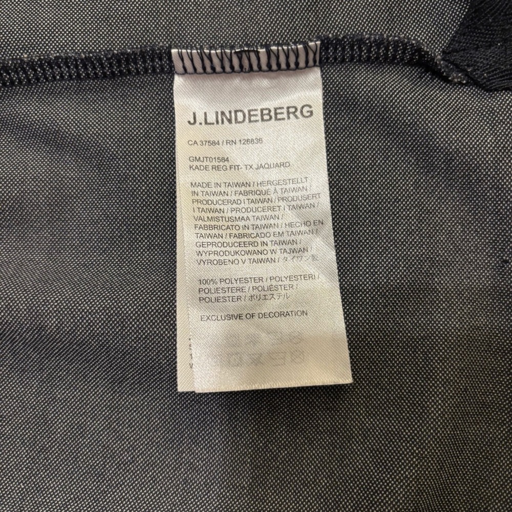 J.Lindeberg Kade Golf Polo Shirt Mens Large Gray Black Ko Olina Regular Fit - Picture 4 of 8
